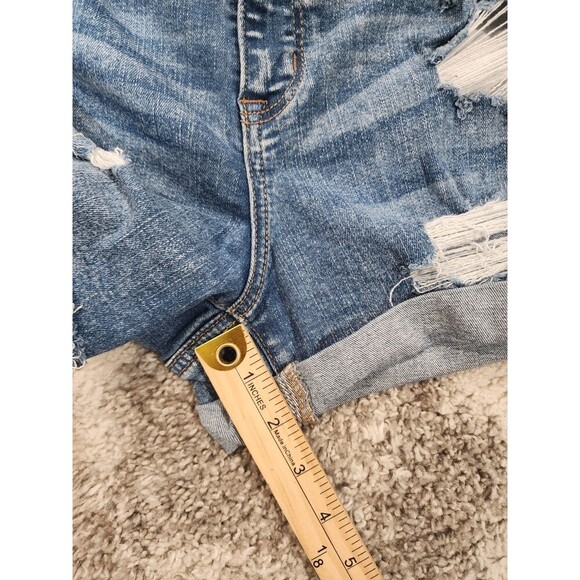 American Eagle Size 10 Curvy Hi Rise Shortie Next Level Stretch Distressed - Picture 7 of 9
